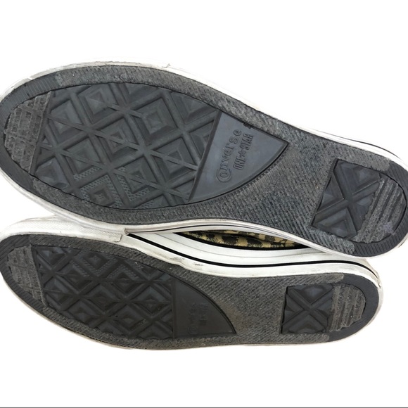 Converse One Start Cheetah Leopard Print Low Top Shoes Size 10 EUC Black & Gold - Picture 11 of 13